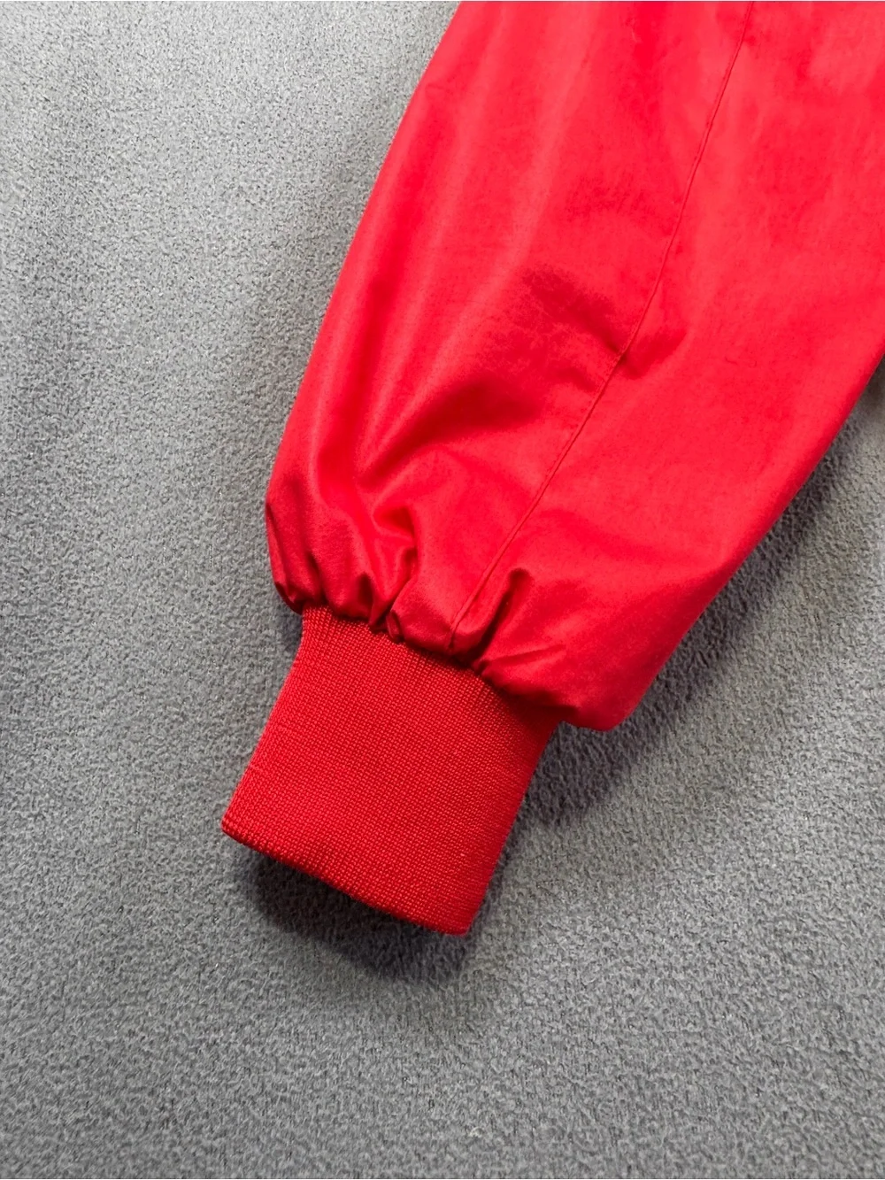 Vintage 80’s Members Only Jacket Red Racer Zip Bomber Made in Hong Kong, XL 44
